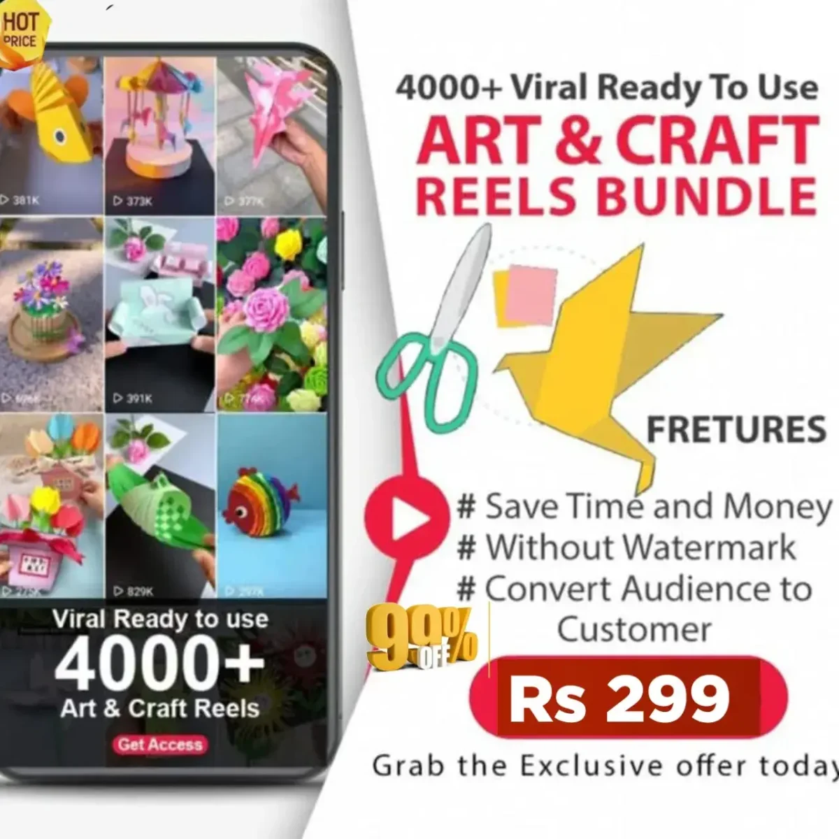 4000+ Viral Ready To Use Art & Craft Reels